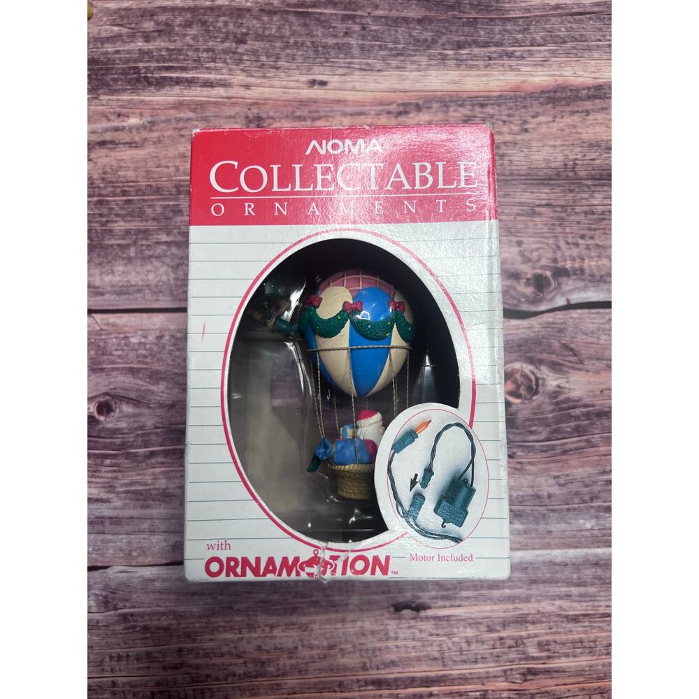 Noma Collectable Ornaments Santa Hot Air Balloon